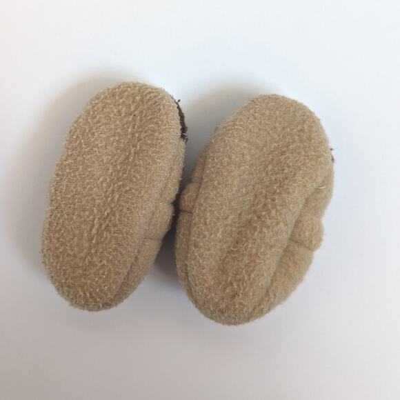 Etsy Slippers Baby Size 0-3m Custom Brown Bear Face Fleece - Picture 3 of 4